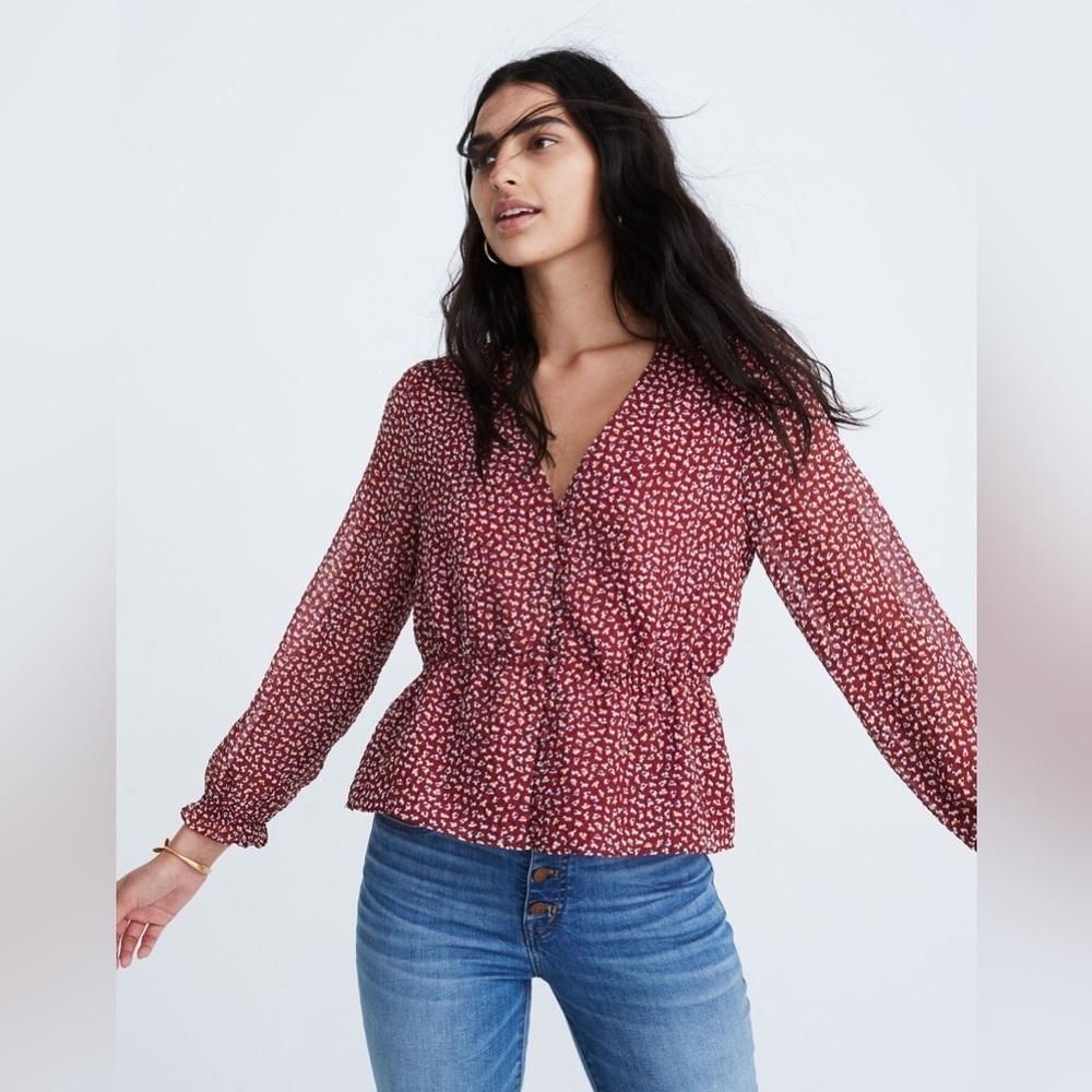 Madewell Overture Top in Ditsy Flowers in Floral Bright - Size XS